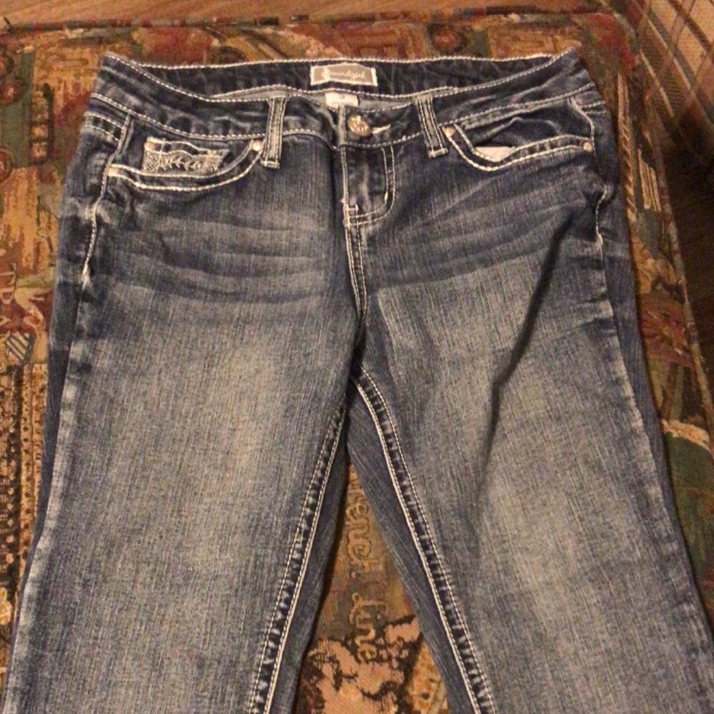Denim crop pants